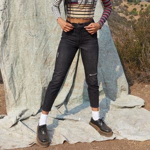 RSQ Vintage Wash Black Ripped Jeans Sz 27